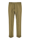 Pt Torino Military Green Pleated Trousers