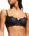 Skarlett Blue Entice Lace Balconette Bra In Black/midnight