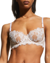 Skarlett Blue Entice Underwire Balconette Bra In White/nylon