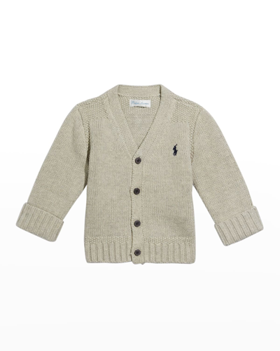 Polo Ralph Lauren Kids' Boy's Cotton Cardigan In Lt Sport Heather