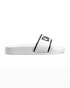 Dolce & Gabbana Kid's Logo Two-tone Pool Slide Sandals