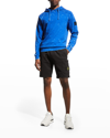 Stone Island Logo Badge Sweat Shorts In Black