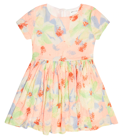 Morley Kids' Floral Cotton Dress In Pink