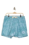 Abound Recycled 5" Volley Swim Shorts In Teal Mineral Bandana Country