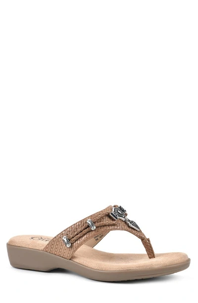 Cliffs By White Mountain Bailee Sandal In Natural Woven