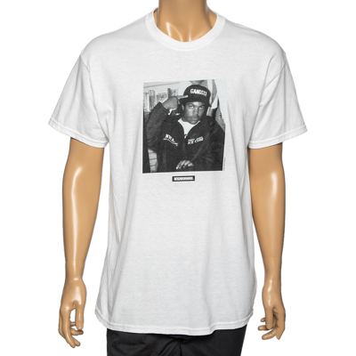 Pre-owned Neighborhood X Image Club Limited N.w.a Print Cotton T-shirt L In White