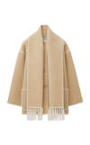 Totême Embroidered Scarf Button-front Jacket In Neutral