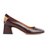 Maison Margiela Square-toe Court Shoes In Brown