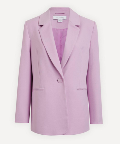 Aligne Flossy Boyfriend Blazer - Size 8 In Lilac