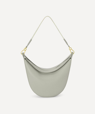 Loewe Luna Fold-over Shoulder Bag In Ash Grey