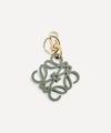 Loewe Small Anagram Leather Bag Charm In Rosemary