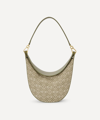 Loewe Women's Luna Anagram Jacquard And Leather Shoulder Bag In Green/avocado Green