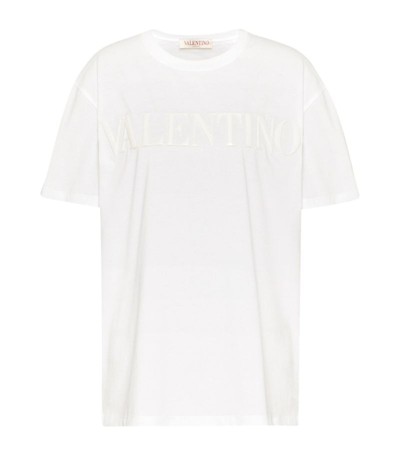 Valentino Embossed Logo T-shirt In White