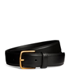 The Row Classic Calf Leather Belt In Black Shg