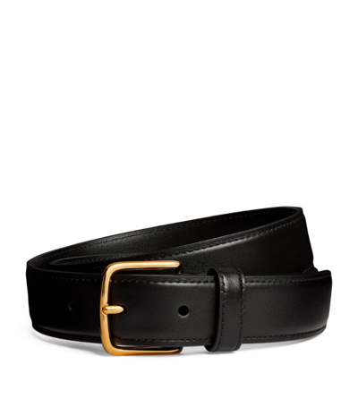 The Row Classic Calf Leather Belt In Gold