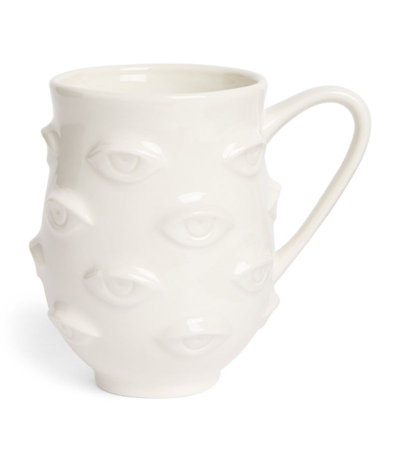 Jonathan Adler Muse Gala Porcelain Mug In White