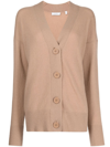 Equipment Elder Brown Cashmere Cardigan In Camel