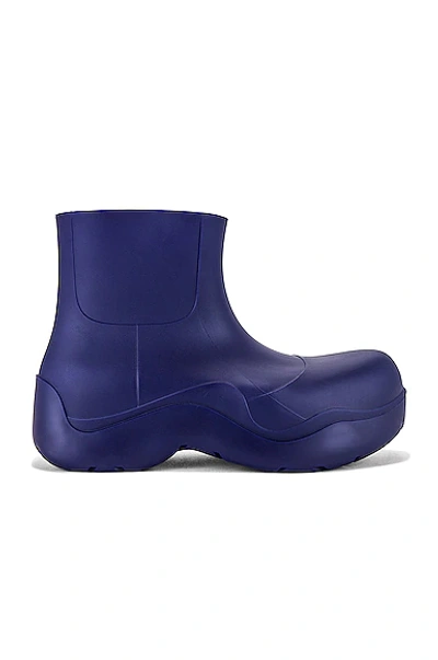 Bottega Veneta Purple Puddle Ankle Boots In Blue