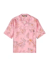 PALM ANGELS ABSTRACT PALMS BOWLING SHIRT