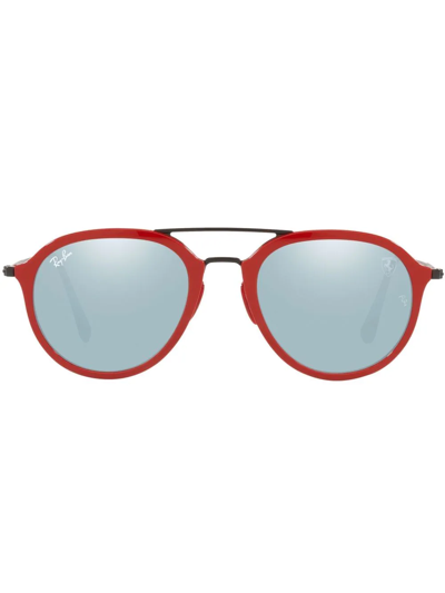 Ray Ban Ray-ban Rb4369m Scuderia Ferrari Collection 53 Unisex Sunglasses In Red