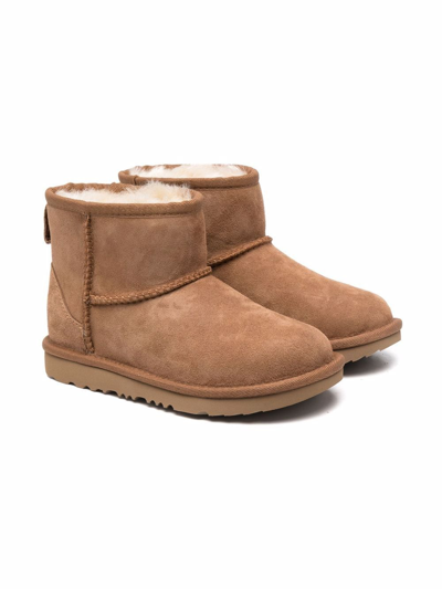 Ugg Unisex Classic Ultra Mini Boots - Little Kid, Big Kid In Brown