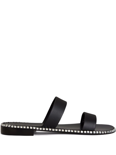 Giuseppe Zanotti Elektron Stud-embellished Strap Sandals In Black