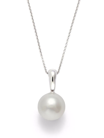 Autore 18kt White Gold 11mm Classic Pearl Pendant In Silver