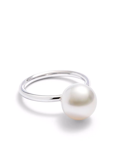Autore 18kt White Gold Eternity Pearl Ring In Silver