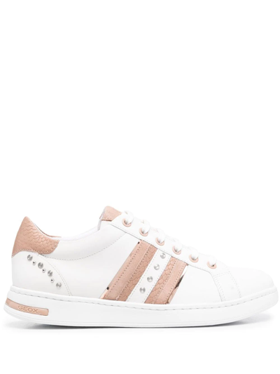 Geox Jaysen Panelled Stud-detail Sneakers In White