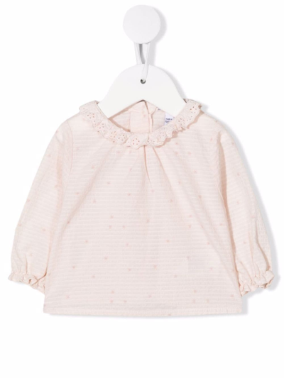 Knot Babies' Jasmine Floral-print Blouse In Pink