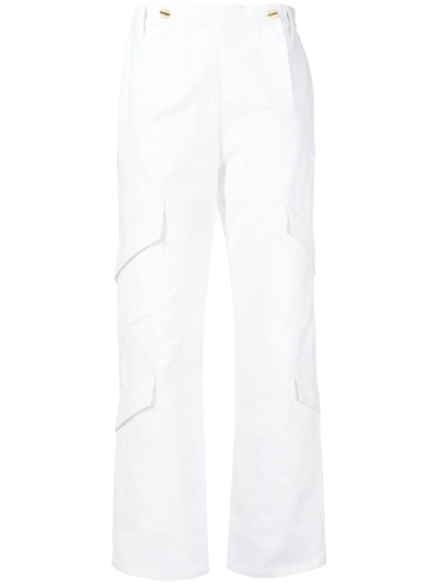 Dion Lee Seam-detail Cargo Trousers In White