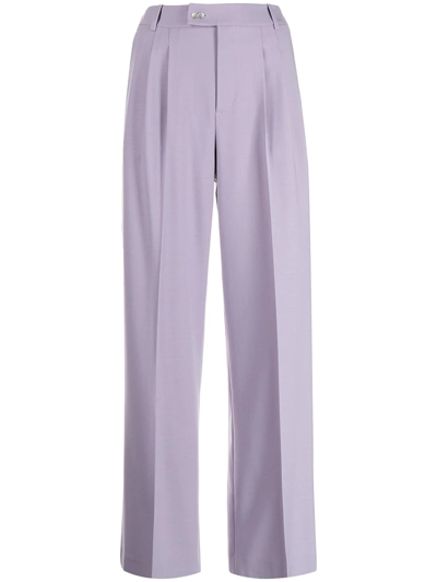 Ports V High-waist Tailored Trousers In Purple