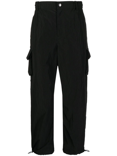 Ports V Cropped Cargo Trousers In Black