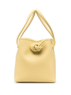 Vasic Bond Mini Leather Bucket Bag In Yellow