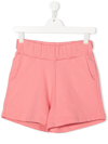 Balmain Rear Logo-print Shorts In Pink