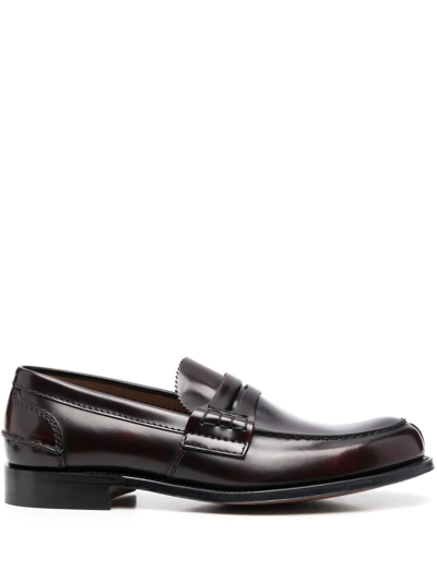 Church's Penny-slot Leather Loafers In Brown