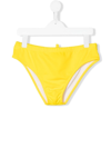 Dsquared2 Teen Logo-print Swim Trunks In Yellow
