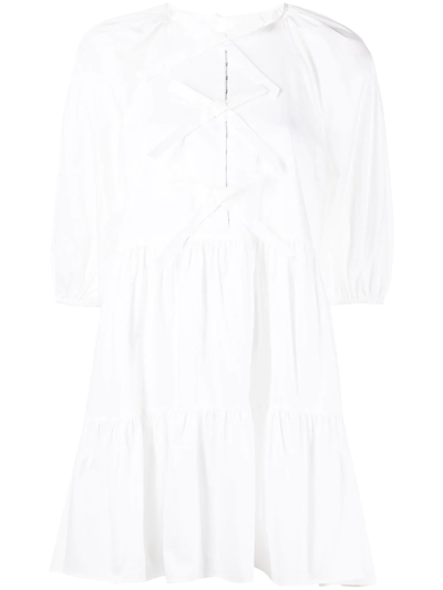 Cinq À Sept Lynn Bow-detail Smock Dress In White