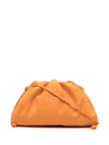 Bottega Veneta Orange Mini Pouch Leather Bag In Orange