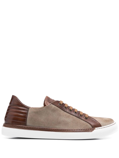 Bontoni Lace-up Low-top Sneakers In Brown