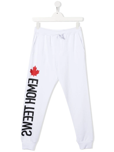 Dsquared2 Kids' Sweet Home Print Track Trousers In White