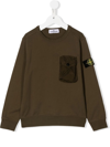 STONE ISLAND JUNIOR LOGO-PATCH SLEEVE JUMPER