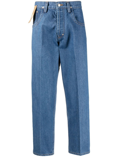 Craig Green Logo-patch Straight-leg Jeans In Blue