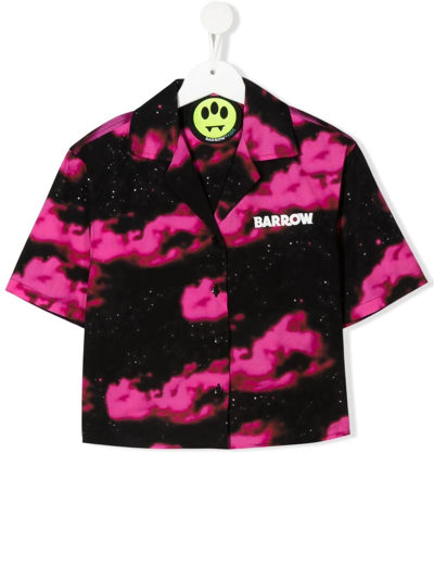 Barrow Kids' Chest Logo-patch Shirt In Pink