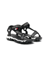 Moncler Logo-print Strap Sandals In Black