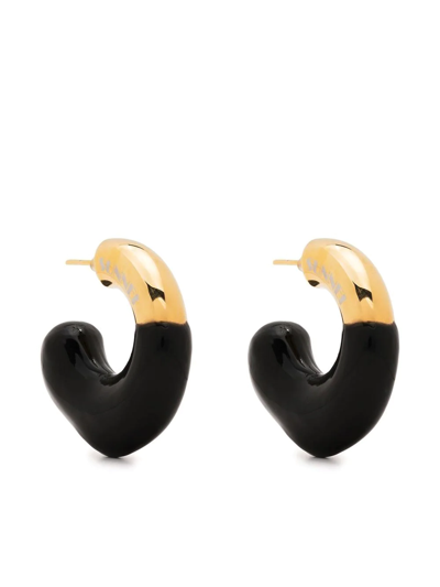 Sunnei Rubberized Small Earrings In Black