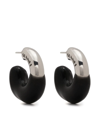 Sunnei Rubberized Small Earrings In Black