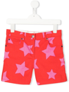 Stella Mccartney Star-print Fitted Shorts In Red