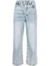 Levi's Ribcage High Waist Ankle Straight Leg Jeans In Blue