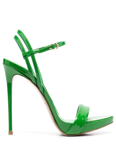 Le Silla Gwen 130mm Sandals In Green